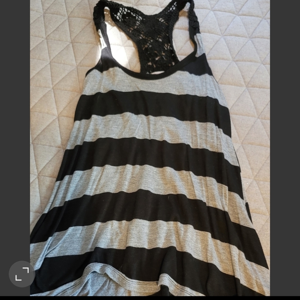 Striped racerback tank top
